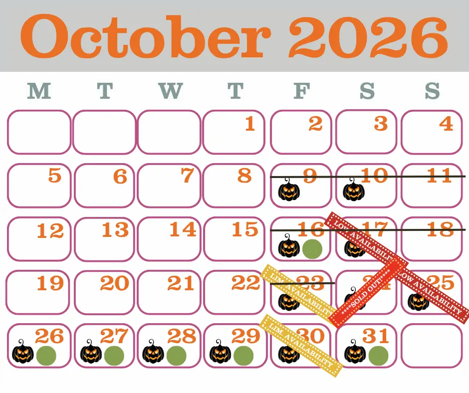 Pumpkins after dark 2026 calendar