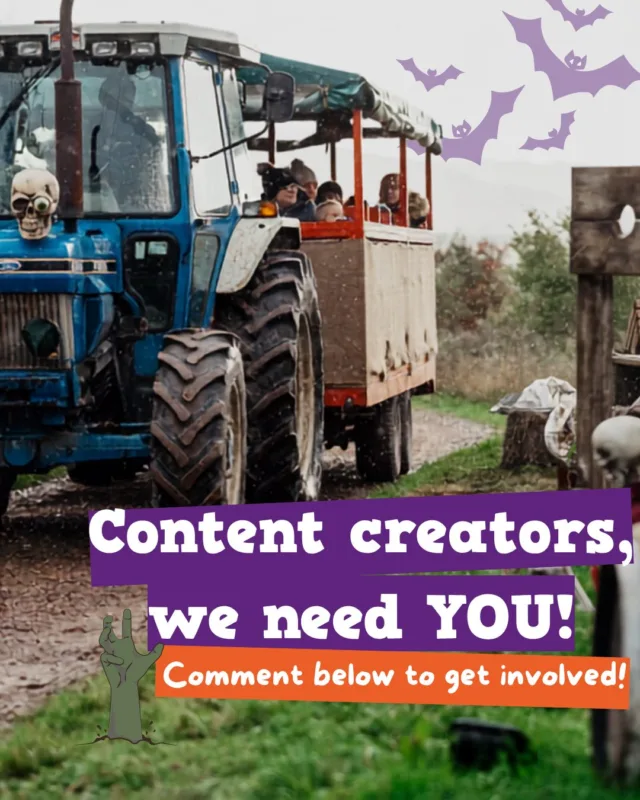 Family creators, we want to invite you for a day out at Spookyard! 🧟‍♂️

Seperate from all the excitement in the pumpkin patch, our farm park also gets some spooky magic sprinkled over it!

If you love sharing fantastic days out for the whole family with an engaged audience, we would love to hear from you! 

Leave a comment to let us know why you want to be part of this campaign 👻