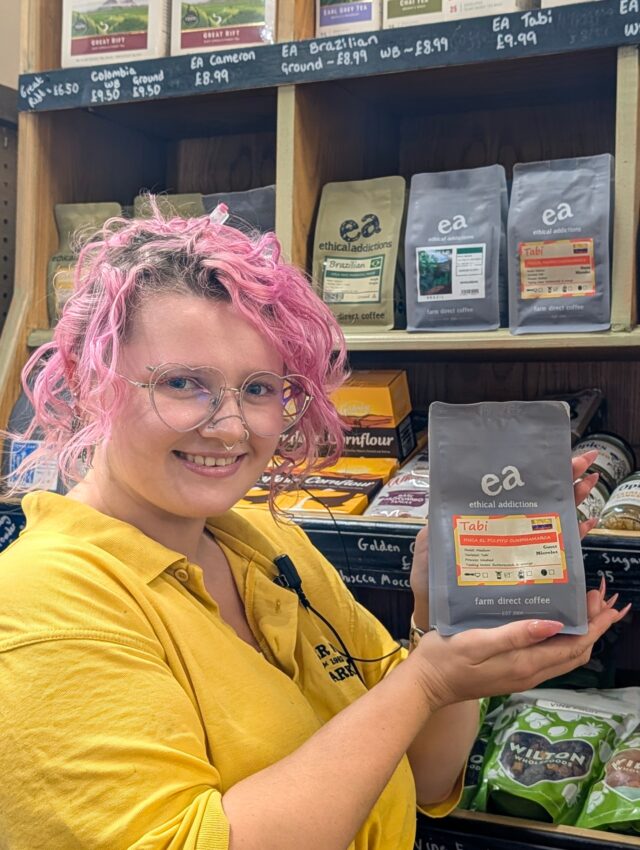 A coffee named after our fabulous Tabbi... Probably not, but we'll let her have this one for now! 👀

This limited-edition, small-batch coffee has notes of butterscotch and orange, and we just know it's going to be a popular one 😋

Find the newest addition to our Ethical Addictions range of coffees in the shop now!
